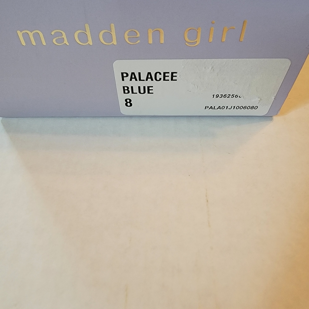 NWOT Madden Girl light blue slip on strap shoes. Size 8 - Picture 7 of 7